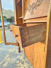 Load image into Gallery viewer, Antique Solid Oak Side-by-Side Secretary with Bookcase