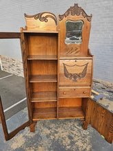 Load image into Gallery viewer, Antique Solid Oak Side-by-Side Secretary with Bookcase