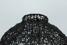 Load image into Gallery viewer, Large Black Woven Rattan Decorative Vase Basket Sculpture
