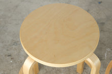 Load image into Gallery viewer, Set of 4 Bentwood Stackable Counter Stools in Natural Birch