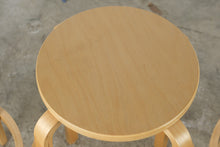 Load image into Gallery viewer, Set of 4 Bentwood Stackable Counter Stools in Natural Birch