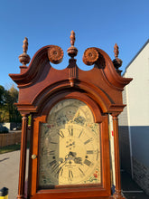 Load image into Gallery viewer, Sligh “John Goddard Newport” Grandfather Clock – Handcrafted Cherry Longcase Clock
