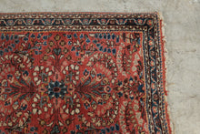 Load image into Gallery viewer, Antique Persian Sarouk Hand Knotted Wool Rug Floral Oriental Scatter Rug 29x22