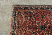 Load image into Gallery viewer, Antique Persian Sarouk Hand Knotted Wool Rug Floral Oriental Scatter Rug 29x22