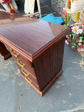 Load image into Gallery viewer, Traditional Executive Desk with Brass Hardware