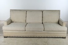 Load image into Gallery viewer, Bernhardt Beige Upholstered Sofa with Nailhead Trim II