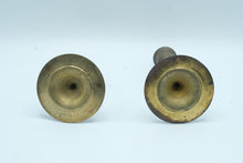 Load image into Gallery viewer, Vintage Mid Century Brass Candlestick Holders Pair Graduated Modernist
