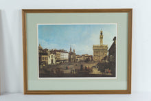 Load image into Gallery viewer, Pair of Nova Lux Firenze Prints After Bernardo Bellotto – Ponte Vecchio & Piazza della Signoria – Framed Italian Art Reproductions