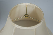 Load image into Gallery viewer, Vintage Pair Ivory Silk Bell Lamp Shades 17 Inch Traditional