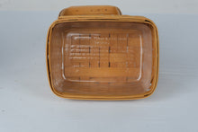 Load image into Gallery viewer, Longaberger Vintage Woven Basket Set of 2 with Plastic Protector USA