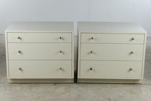 Load image into Gallery viewer, Pair of Contemporary Oversized White Three Drawer Nightstands