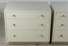 Load image into Gallery viewer, Pair of Contemporary Oversized White Three Drawer Nightstands