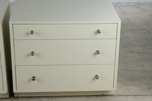 Load image into Gallery viewer, Pair of Contemporary Oversized White Three Drawer Nightstands