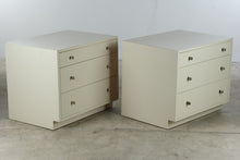 Load image into Gallery viewer, Pair of Contemporary Oversized White Three Drawer Nightstands