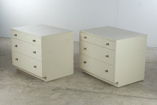 Load image into Gallery viewer, Pair of Contemporary Oversized White Three Drawer Nightstands