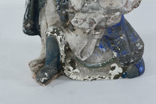 Load image into Gallery viewer, Antique-Style Chinese Polychrome Earthenware Figure Group – Scholar & Attendant Folk Art Sculpture, 17” Tall