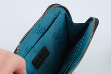 Load image into Gallery viewer, Cole Haan Black Leather Zip Wristlet Clutch Wallet 7 x 6