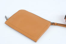 Load image into Gallery viewer, Cole Haan Tan Leather Zip Wristlet Clutch Wallet Burgundy Lining