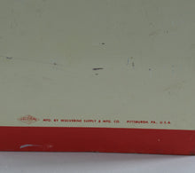 Load image into Gallery viewer, Vintage 1950s Wolverine Tin Toy Oven #2 – Red & White Metal Play Stove with Opening Door