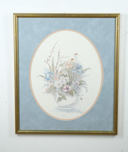 Load image into Gallery viewer, “Pastel Glass” by Mary Vincent Bertrand – Framed Watercolor Print (23.5" x 27.5")