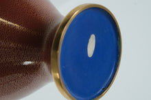 Load image into Gallery viewer, Pair of Chinese Cloisonné Vases – Copper-Red Ground with Peony & Stream Motif (11" Tall)