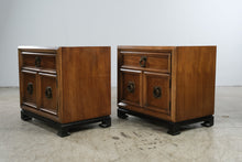 Load image into Gallery viewer, Pair of Vintage Thomasville Pan-Asian Nightstands, 1970