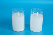 Load image into Gallery viewer, Pair of Hobby Lobby Flameless LED Candles – 3"x5" Unscented White Pillar Candles with Timer Switch