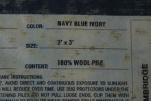 Load image into Gallery viewer, Safavieh Cambridge CAM123G Navy Ivory Wool Accent Rug 2x3 Hand Tufted