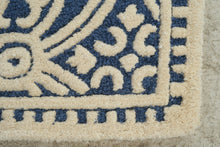 Load image into Gallery viewer, Safavieh Cambridge CAM123G Navy Ivory Wool Accent Rug 2x3 Hand Tufted