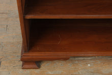 Load image into Gallery viewer, Traditional Cherry Wood Bookcase with Open Shelving and Bracket Feet