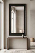 Load image into Gallery viewer, Large Black Ornate Wall Mirror 33 x 67 Inch Horizontal Vertical Decorative Frame