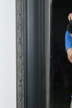 Load image into Gallery viewer, Large Black Ornate Wall Mirror 33 x 67 Inch Horizontal Vertical Decorative Frame