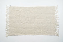 Load image into Gallery viewer, Textillery Weavers Rose Cream Chenille Throw Blanket 35 x 66 Fringed