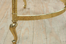 Load image into Gallery viewer, Hollywood Regency Brass Coffee Table with Glass Top and Claw Feet