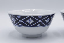 Load image into Gallery viewer, Pier 1 Blue White Porcelain Rice Bowls Set of 3 Hand Painted