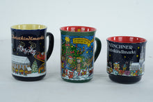 Load image into Gallery viewer, Set of 3 German Christmas Market Ceramic Mugs – Munich & Cologne