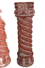 Load image into Gallery viewer, Set of 3 Spiral Columns - Carved Wood