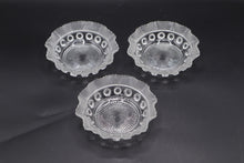 Load image into Gallery viewer, Davidson Glass Blackberry Prunt 269 Frosted Berry Bowls Set of 3 1930s