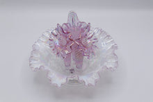 Load image into Gallery viewer, Fenton Pink Opalescent Carnival Epergne Centerpiece Bowl Set