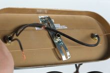 Load image into Gallery viewer, Rustic Bronze 3-Light Chandelier with Amber Glass Shades – 40" Wide