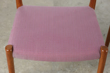 Load image into Gallery viewer, Set of 3 Mid Century Modern Teak Dining Chairs with Upholstered Seats