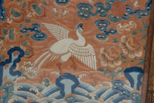 Load image into Gallery viewer, Set of 3 Framed Asian Silk Embroidery Panels Bamboo Frame Crane Floral