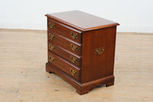 Load image into Gallery viewer, Solid Cherry Nightstand or Side Table with Four Drawers and Brass Hardware