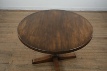 Load image into Gallery viewer, 42" Oak Pedestal Dining Table – Solid Wood
