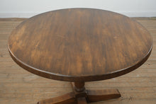 Load image into Gallery viewer, 42" Oak Pedestal Dining Table – Solid Wood