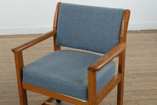 Load image into Gallery viewer, 42" Square Oak Dining Set & Four Rolling Chairs