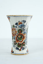 Load image into Gallery viewer, Delft Polychrome Hand-Painted Floral Beaker Vase - 441