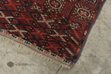 Load image into Gallery viewer, Vintage Turkoman Tekke Style Handwoven Wool Rug Red Geometric 44 x 39