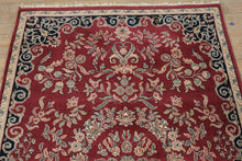 Load image into Gallery viewer, Chinese Art Deco Style Rug 46x72 Red Floral Medallion Wool
