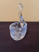 Load image into Gallery viewer, Bohemian Cut Crystal Swan Dish – Czech Lead Crystal Candy Bowl, 5.5"